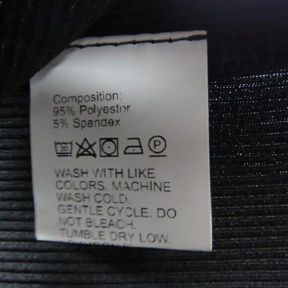 Shein Black Ribbed Knit Tie Front High Neck Top XS Crop Tank High Neck Halter - Picture 6 of 8